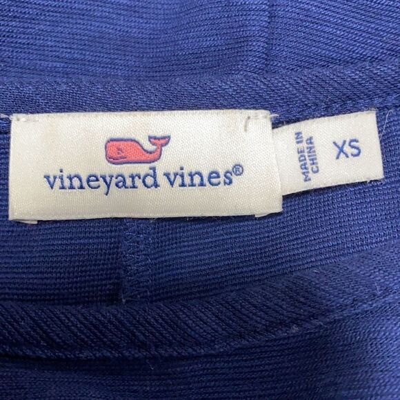 Vineyard Vines Navy Flutter Sleeve Dress Size XS - Picture 7 of 8